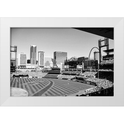 Busch Stadium-St Louis Missouri White Modern Wood Framed Art Print by Missouri Picture Archive