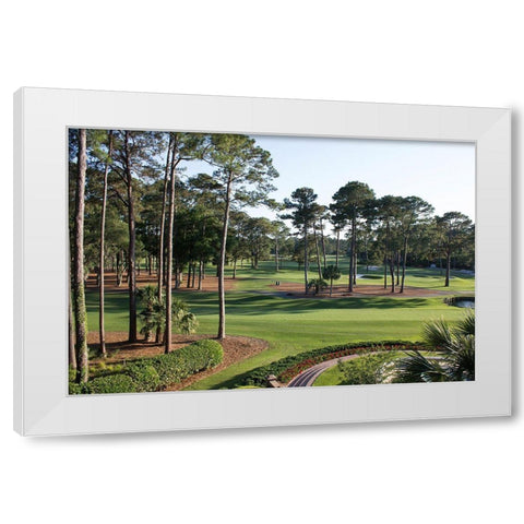 Charleston National Golf Club-South Carolina White Modern Wood Framed Art Print by South Carolina Picture Archive