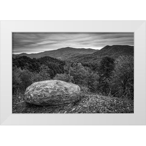 Foothills Parkway Tennessee during Autumn II White Modern Wood Framed Art Print by Tennessee Picture Archive