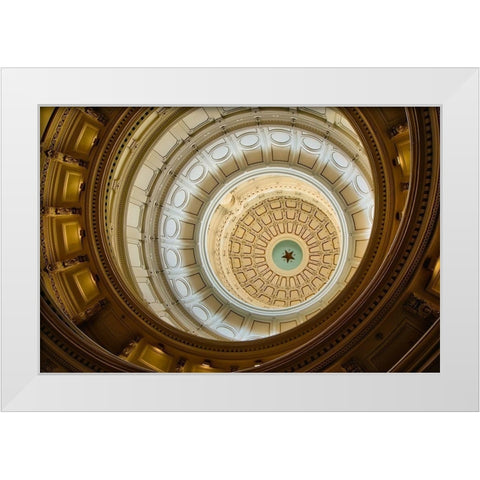 Texas State Capitol-Austin White Modern Wood Framed Art Print by Texas Picture Archive