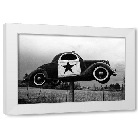 Retired Sheriff White Modern Wood Framed Art Print by Vintage Photo Archive