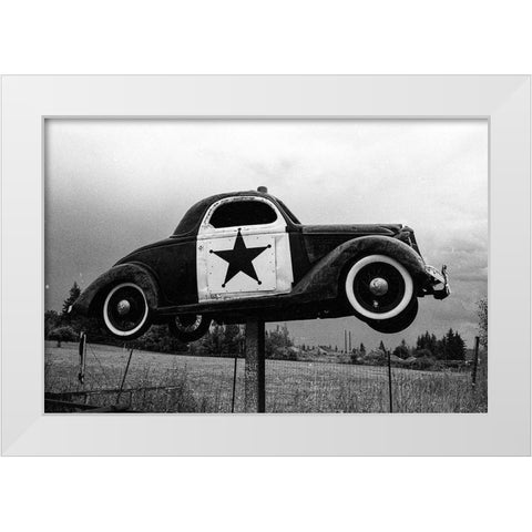 Retired Sheriff White Modern Wood Framed Art Print by Vintage Photo Archive