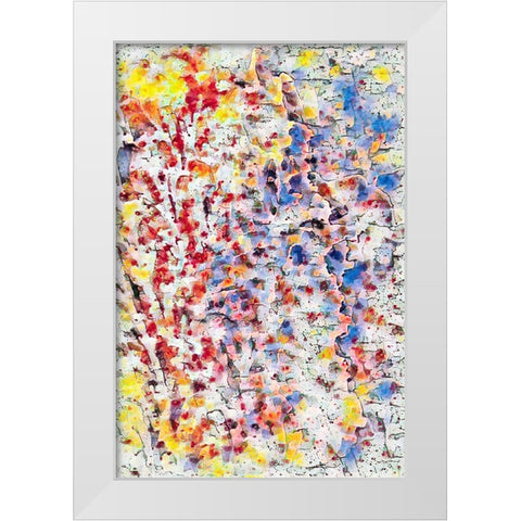 Carnival Firework White Modern Wood Framed Art Print by Alpenglow Workshop