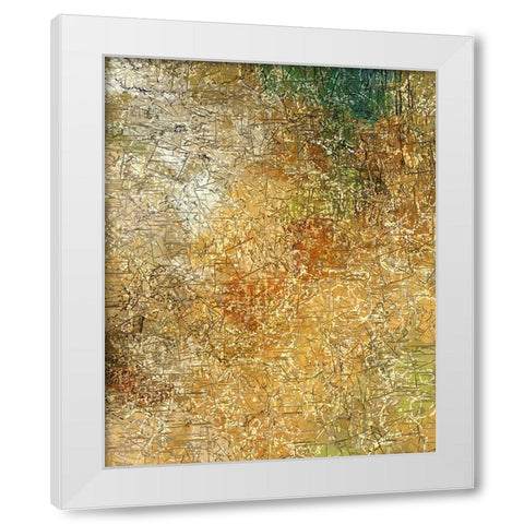 Cracked and Crumbling White Modern Wood Framed Art Print by Alpenglow Workshop