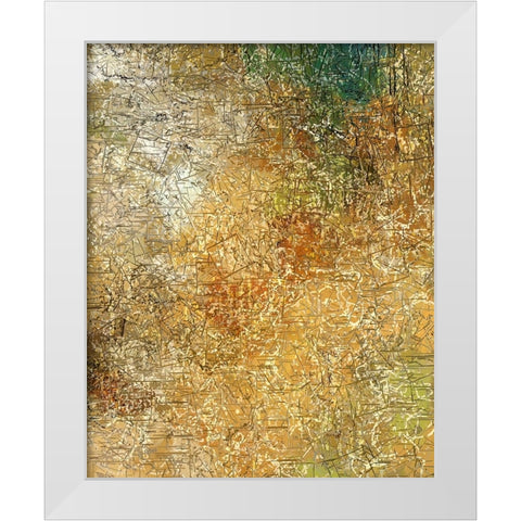 Cracked and Crumbling White Modern Wood Framed Art Print by Alpenglow Workshop