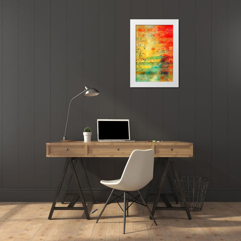 Diffraction Grating P White Modern Wood Framed Art Print by Alpenglow Workshop