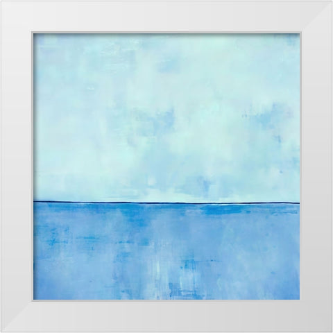 Divided Lands White Modern Wood Framed Art Print by Alpenglow Workshop