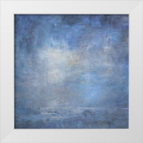 Foggy Cove White Modern Wood Framed Art Print by Alpenglow Workshop