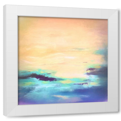 Parting Clouds White Modern Wood Framed Art Print by Alpenglow Workshop