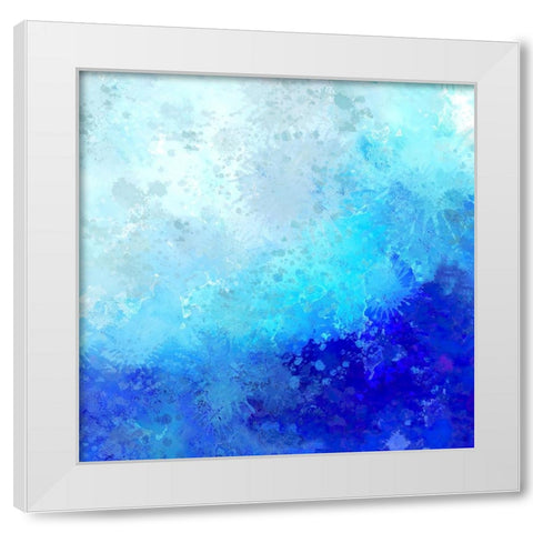 Splashing Surf White Modern Wood Framed Art Print by Alpenglow Workshop