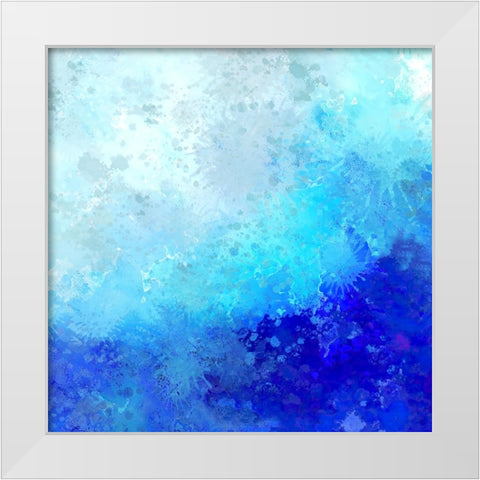 Splashing Surf White Modern Wood Framed Art Print by Alpenglow Workshop