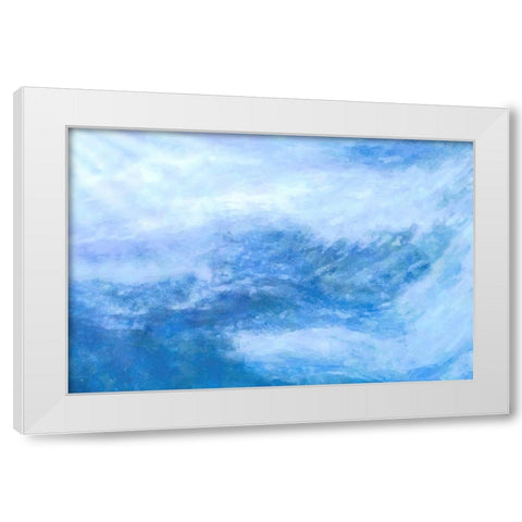 Storm Tossed Waves White Modern Wood Framed Art Print by Alpenglow Workshop