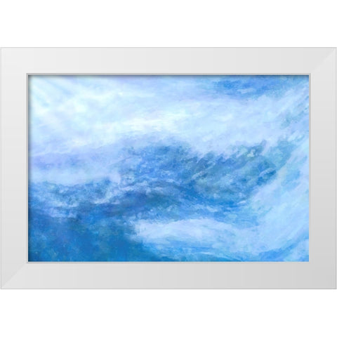 Storm Tossed Waves White Modern Wood Framed Art Print by Alpenglow Workshop