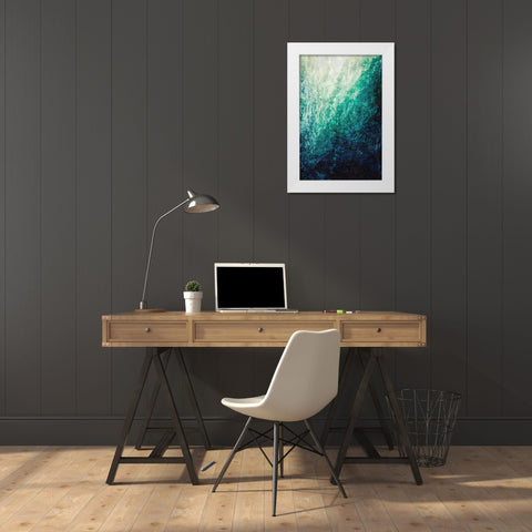 Under the Wave White Modern Wood Framed Art Print by Alpenglow Workshop
