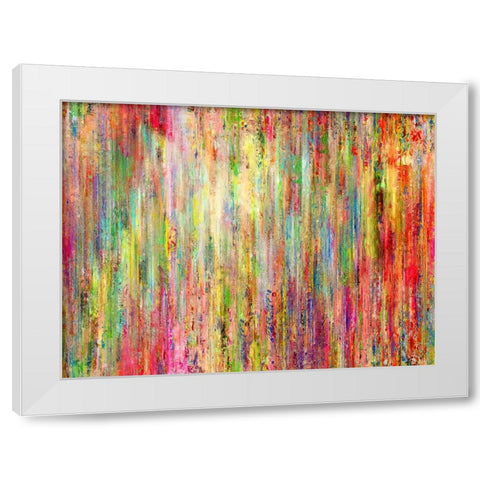 Variegated Strands White Modern Wood Framed Art Print by Alpenglow Workshop