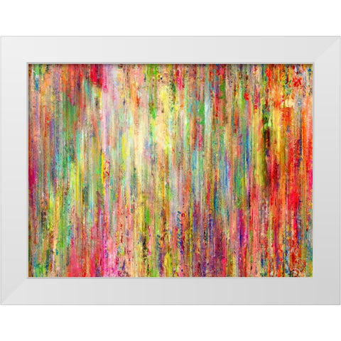 Variegated Strands White Modern Wood Framed Art Print by Alpenglow Workshop