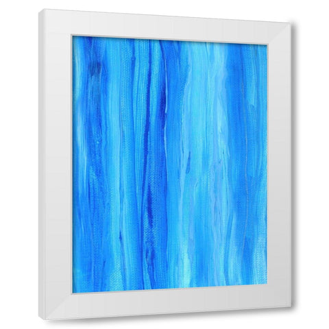 Waters Edge White Modern Wood Framed Art Print by Alpenglow Workshop