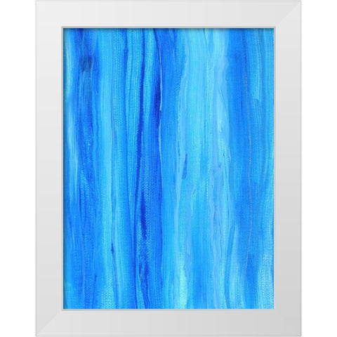 Waters Edge White Modern Wood Framed Art Print by Alpenglow Workshop