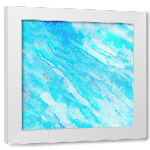 Zima Blues White Modern Wood Framed Art Print by Alpenglow Workshop