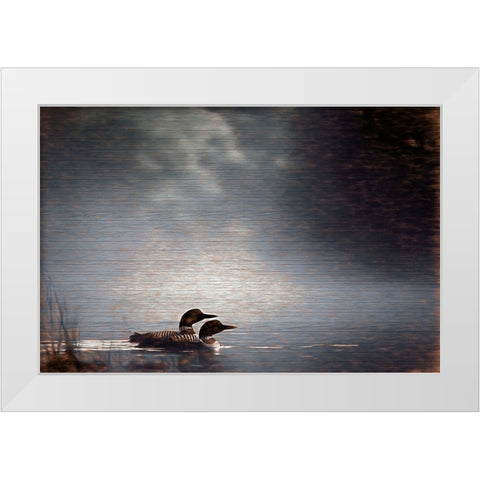 By Your Side White Modern Wood Framed Art Print by Alpenglow Workshop