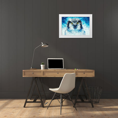 Hunter of the North White Modern Wood Framed Art Print by Alpenglow Workshop