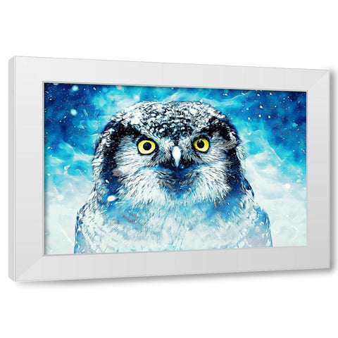 Hunter of the North White Modern Wood Framed Art Print by Alpenglow Workshop