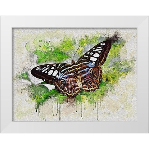 Outstretched Wings White Modern Wood Framed Art Print by Alpenglow Workshop