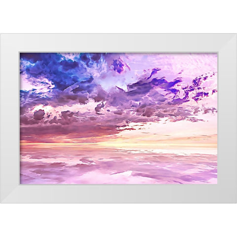 Floating in a Sea of Clouds White Modern Wood Framed Art Print by Alpenglow Workshop