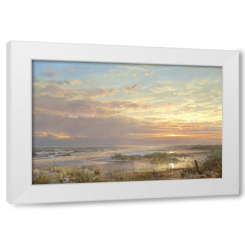 High Tide White Modern Wood Framed Art Print by Alpenglow Workshop