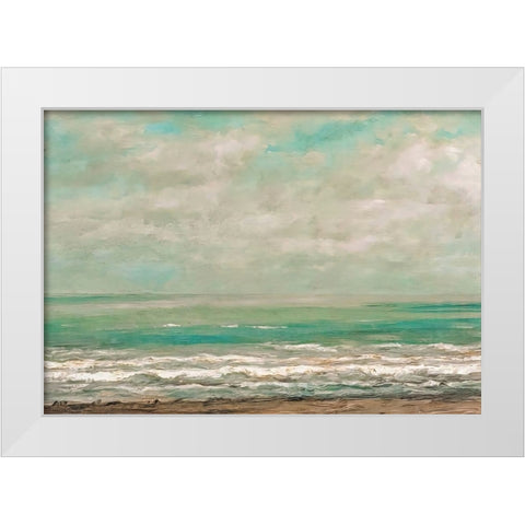 Rising Tides White Modern Wood Framed Art Print by Alpenglow Workshop