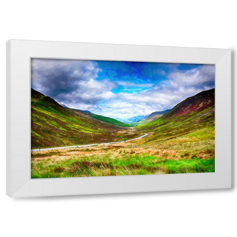 Scottish Highlands White Modern Wood Framed Art Print by Alpenglow Workshop