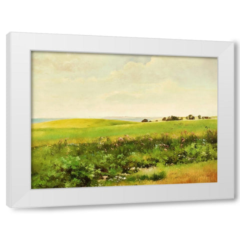 Summer Lands White Modern Wood Framed Art Print by Alpenglow Workshop