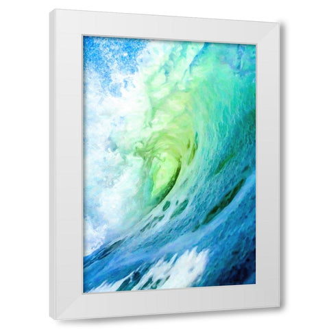 Surfs Up White Modern Wood Framed Art Print by Alpenglow Workshop