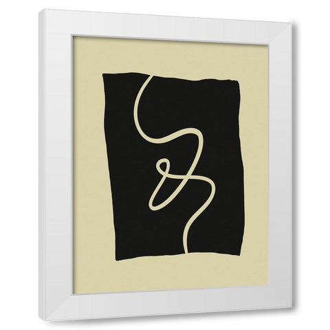 Beige Lines I White Modern Wood Framed Art Print by Alpenglow Workshop
