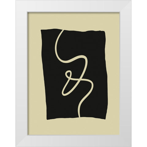 Beige Lines I White Modern Wood Framed Art Print by Alpenglow Workshop