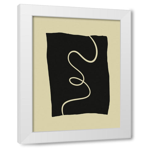 Beige Lines II White Modern Wood Framed Art Print by Alpenglow Workshop