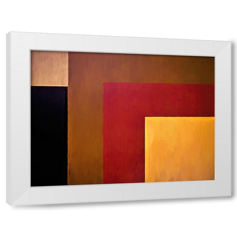 Caramel and Cappuccino White Modern Wood Framed Art Print by Alpenglow Workshop