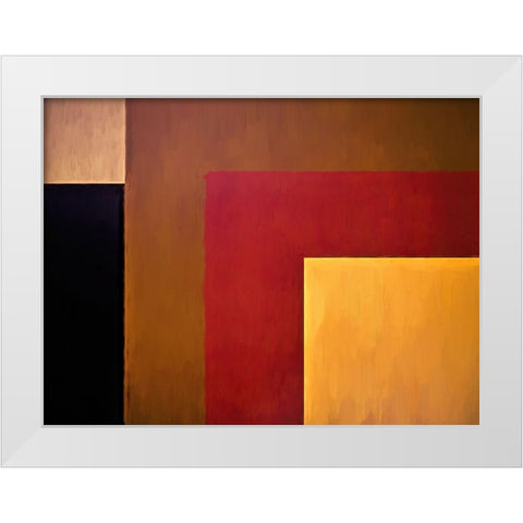 Caramel and Cappuccino White Modern Wood Framed Art Print by Alpenglow Workshop