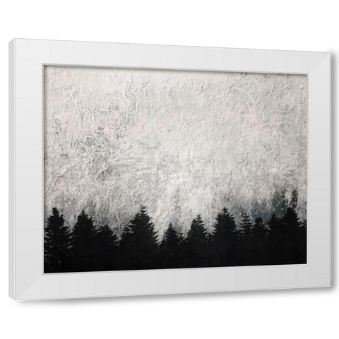 Cloudy Day in the Forest White Modern Wood Framed Art Print by Alpenglow Workshop