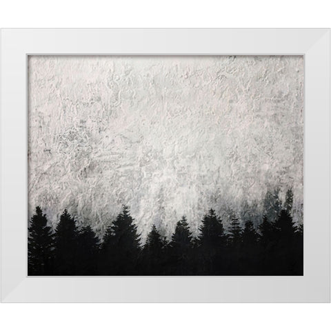 Cloudy Day in the Forest White Modern Wood Framed Art Print by Alpenglow Workshop