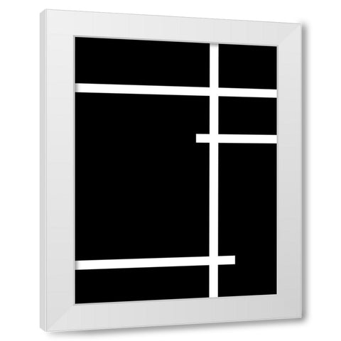 Criss Cross Reverse White Modern Wood Framed Art Print by Alpenglow Workshop