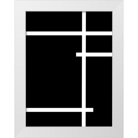 Criss Cross Reverse White Modern Wood Framed Art Print by Alpenglow Workshop