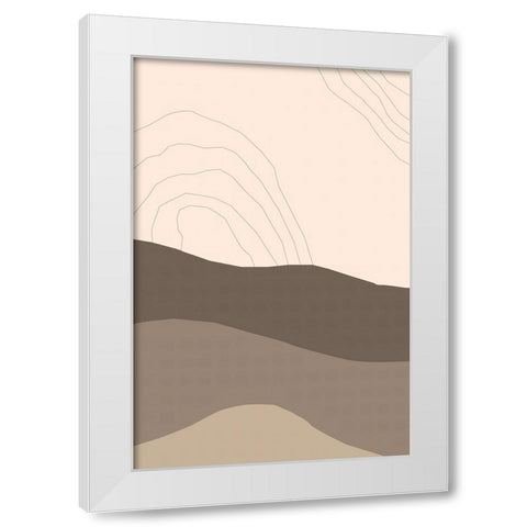 Dry Desert Lands I White Modern Wood Framed Art Print by Alpenglow Workshop