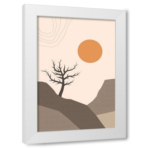 Dry Desert Lands II White Modern Wood Framed Art Print by Alpenglow Workshop