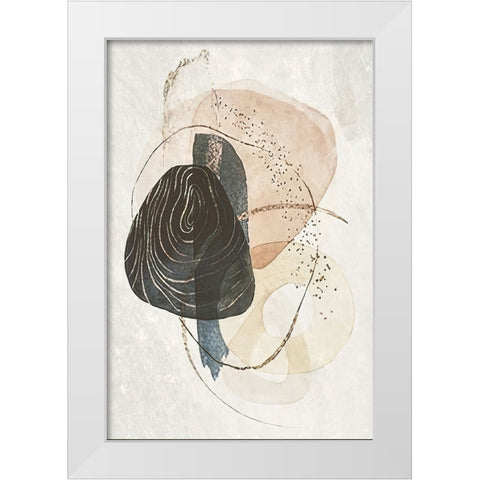 Found Objects White Modern Wood Framed Art Print by Alpenglow Workshop