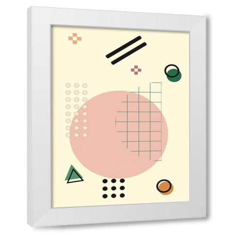 Geometric Arrangment I White Modern Wood Framed Art Print by Alpenglow Workshop