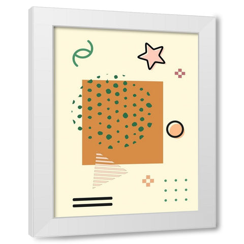 Geometric Arrangment II White Modern Wood Framed Art Print by Alpenglow Workshop
