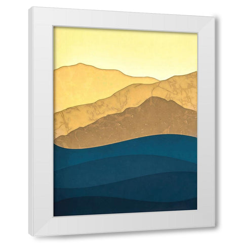 Golden Hills and Shadowed Forests I White Modern Wood Framed Art Print by Alpenglow Workshop