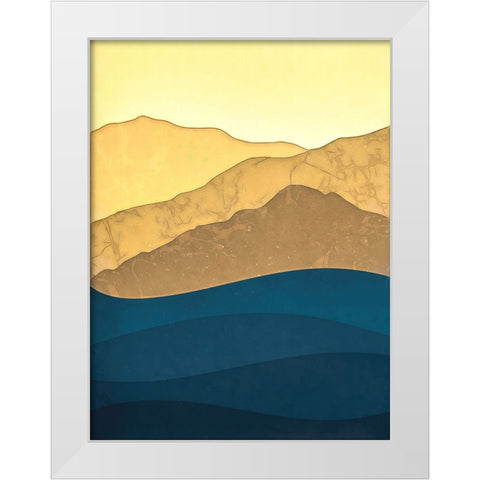 Golden Hills and Shadowed Forests I White Modern Wood Framed Art Print by Alpenglow Workshop