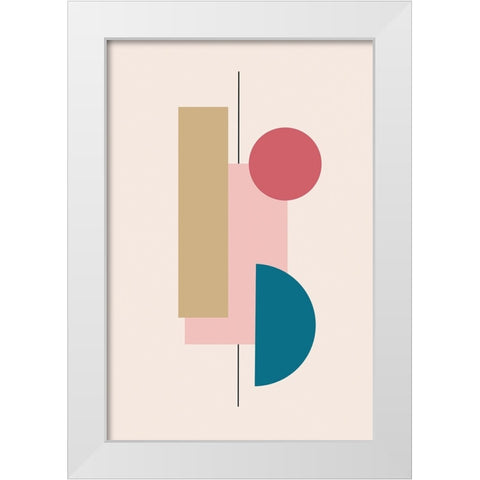 Ordered Alignment I White Modern Wood Framed Art Print by Alpenglow Workshop